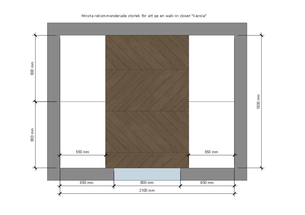 planritning mini walk in closet