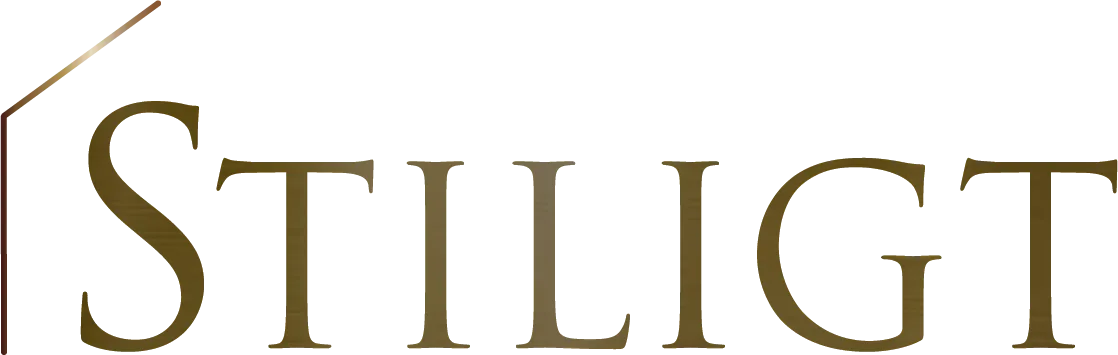 Stiligt - Bilden visar kreativt ordet "STILIGT" i ett stiliserat typsnitt, med en elegant diagonal linje som sträcker sig från det övre vänstra hörnet av "S", vilket ger en elegant touch.