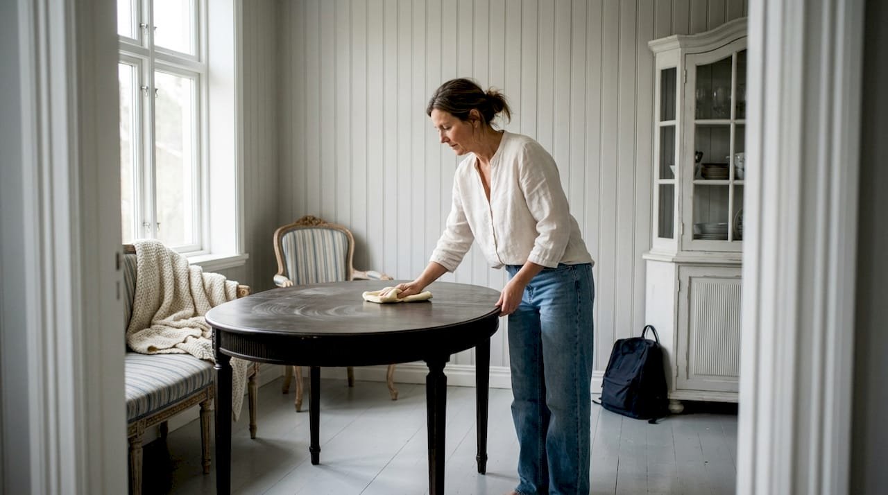Att hålla ett vardagsrum i gustaviansk stil rent och fräscht