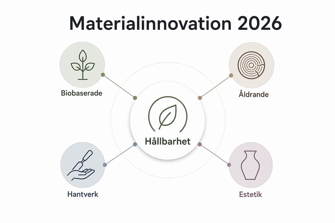 Översikt i form av en hierarki: Materialinnovation och hållbarhet i fokus