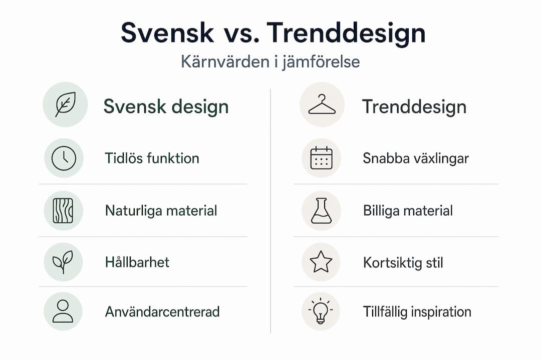 Infografik: Svensk design i jämförelse med de senaste trenderna