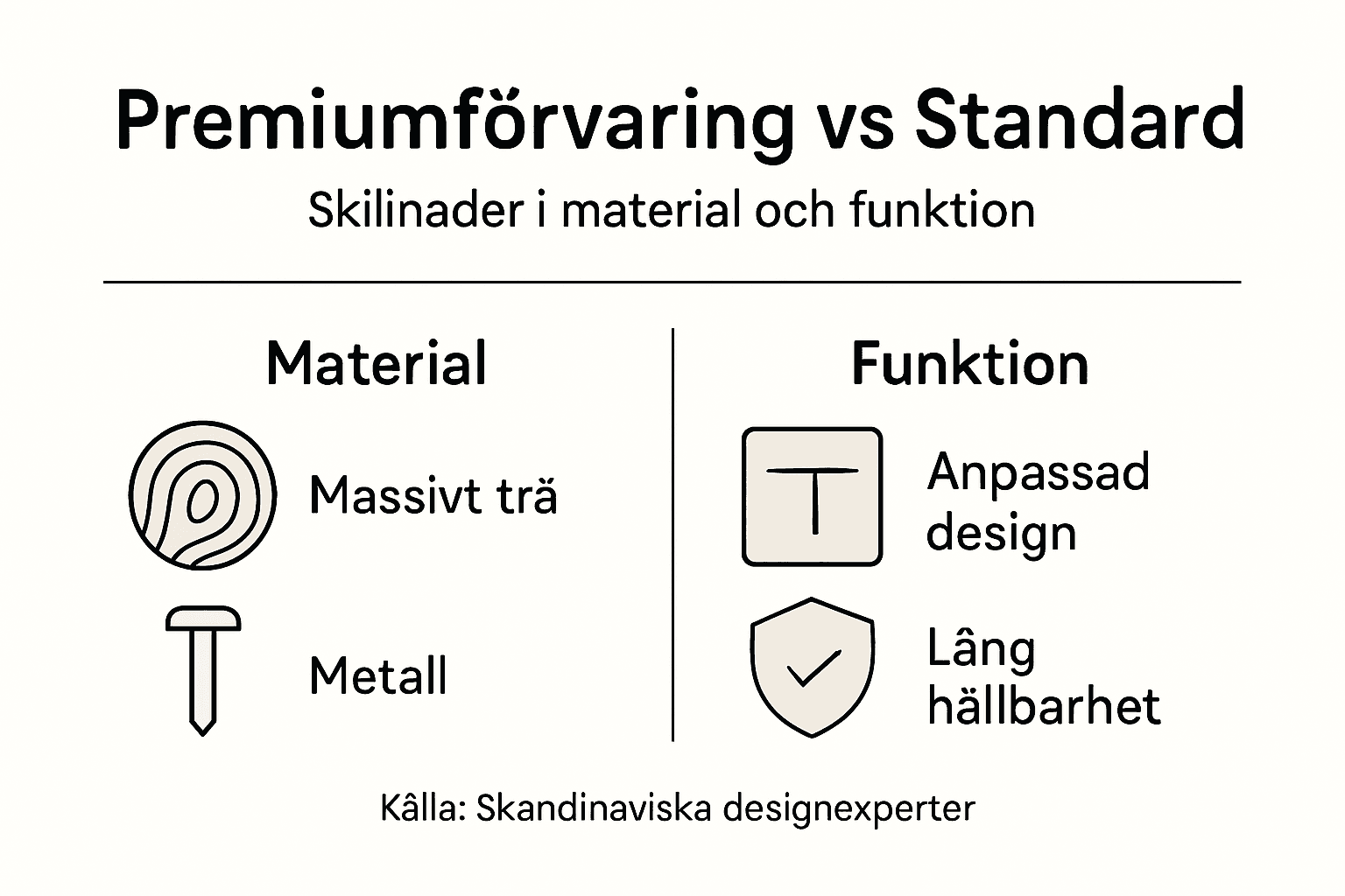 Så skiljer sig premiumförvaring från standardförvaring – en översikt i infografik