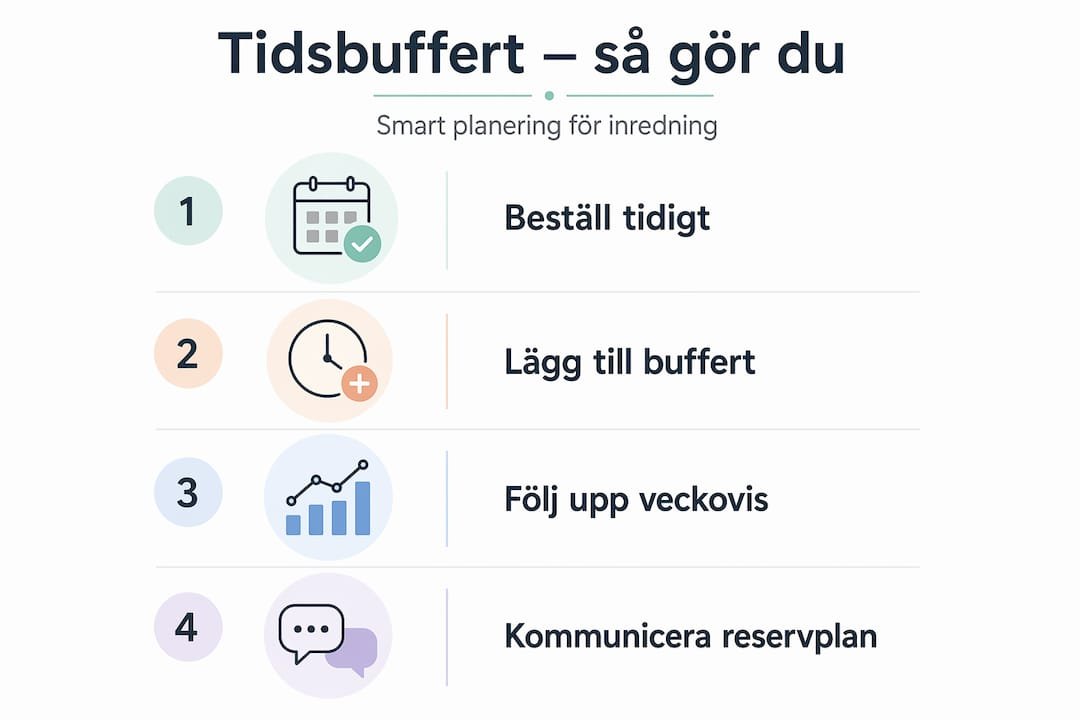 Guide: Så planerar du in tid för marginaler i din inredningsprocess